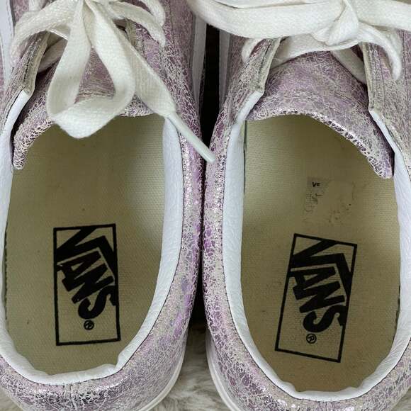 WOMEN'S 10.5/MEN’S 9 VANS OLD SKOOL CRACKED LEATHER ROSE GOLD SHOES SNEAKERS - Picture 6 of 8